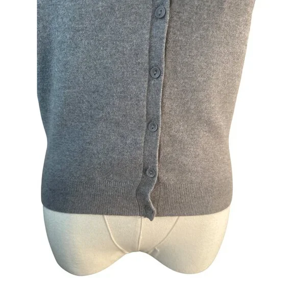 2/$30 ZARA Grey Small Cardigan Sweater Small Viscose Blend Short Sleeve - Picture 7 of 13